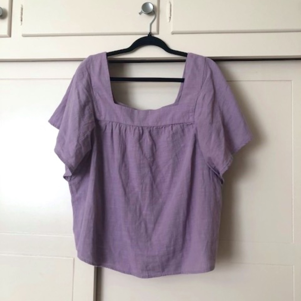 Sonoma lavender Top, mid sleeve, XL, 100% cotton